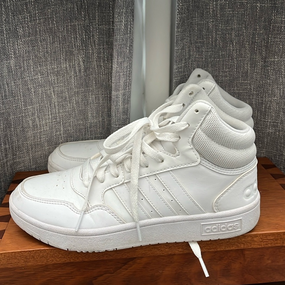 White Adidas High Tops